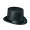 Beistle Club Pack of 12 Jet Black Top Hat Halloween Costume Party Accessories 10.75"